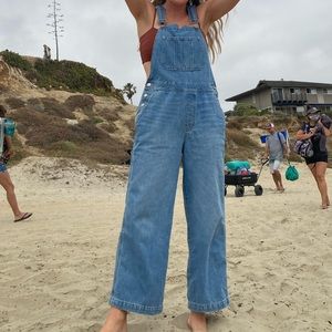 Wide leg overalls